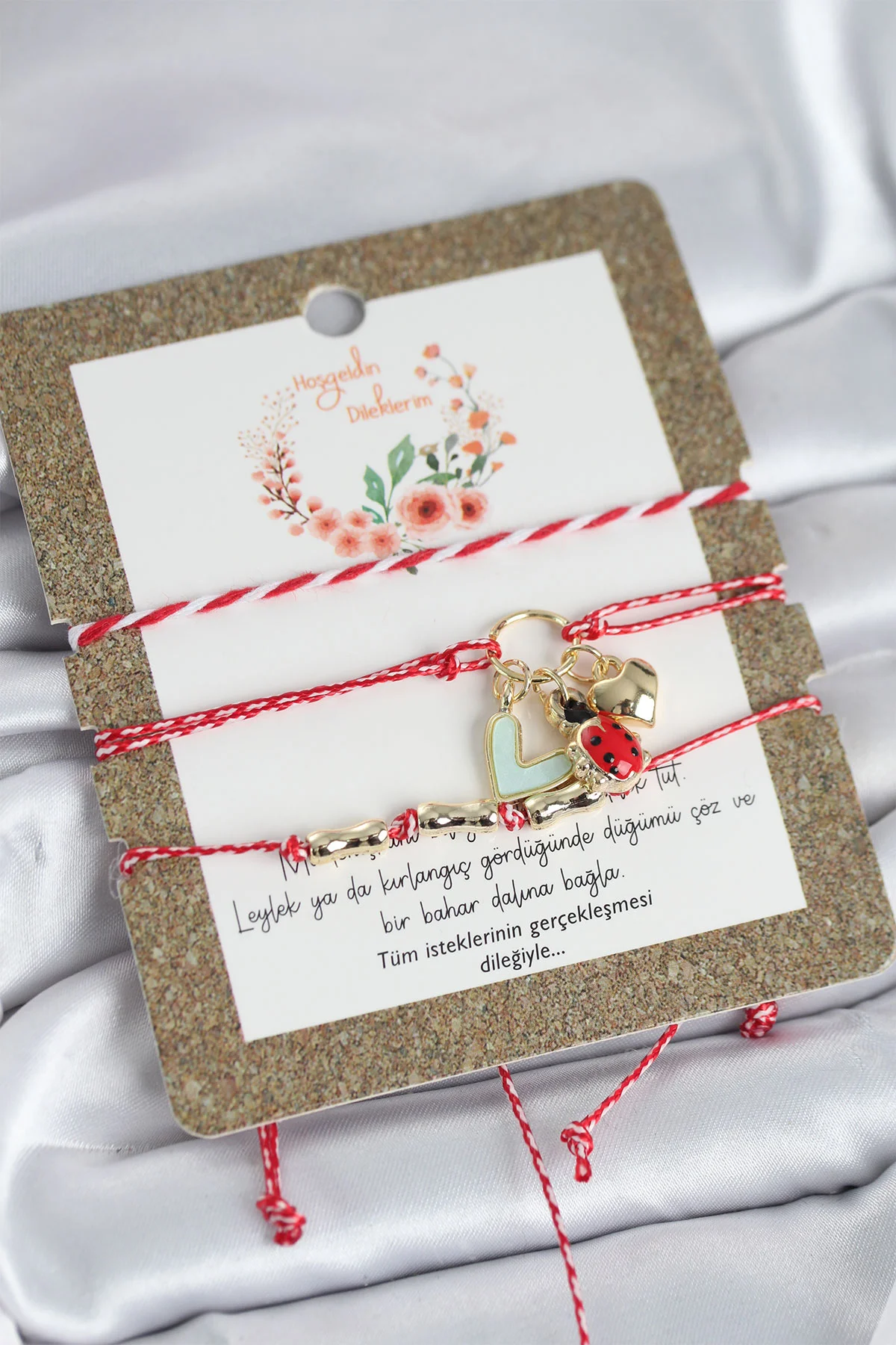 Marteniçka Bileklik 3'lü Uğur Böcekli Model