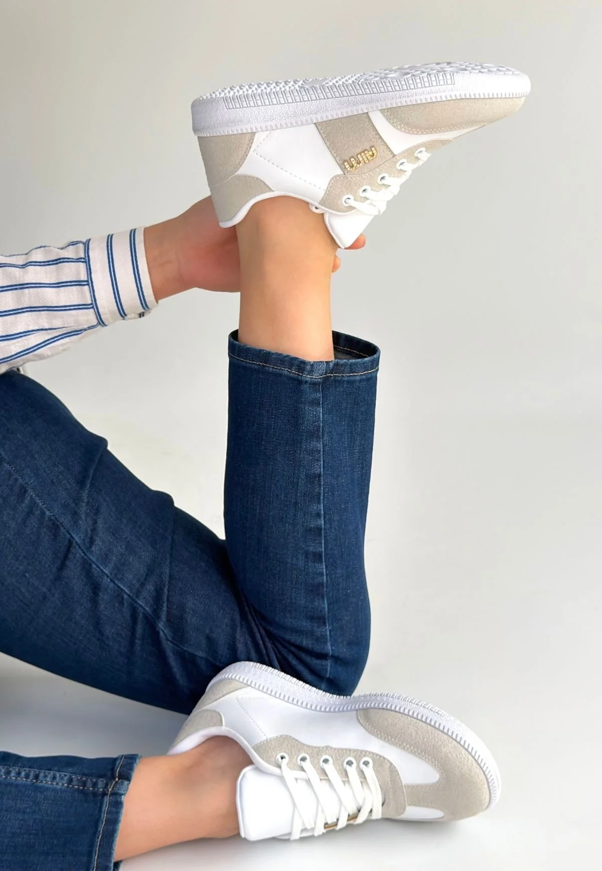 Lunga Beyaz Cilt Bağcıklı Spor Ayakkabı