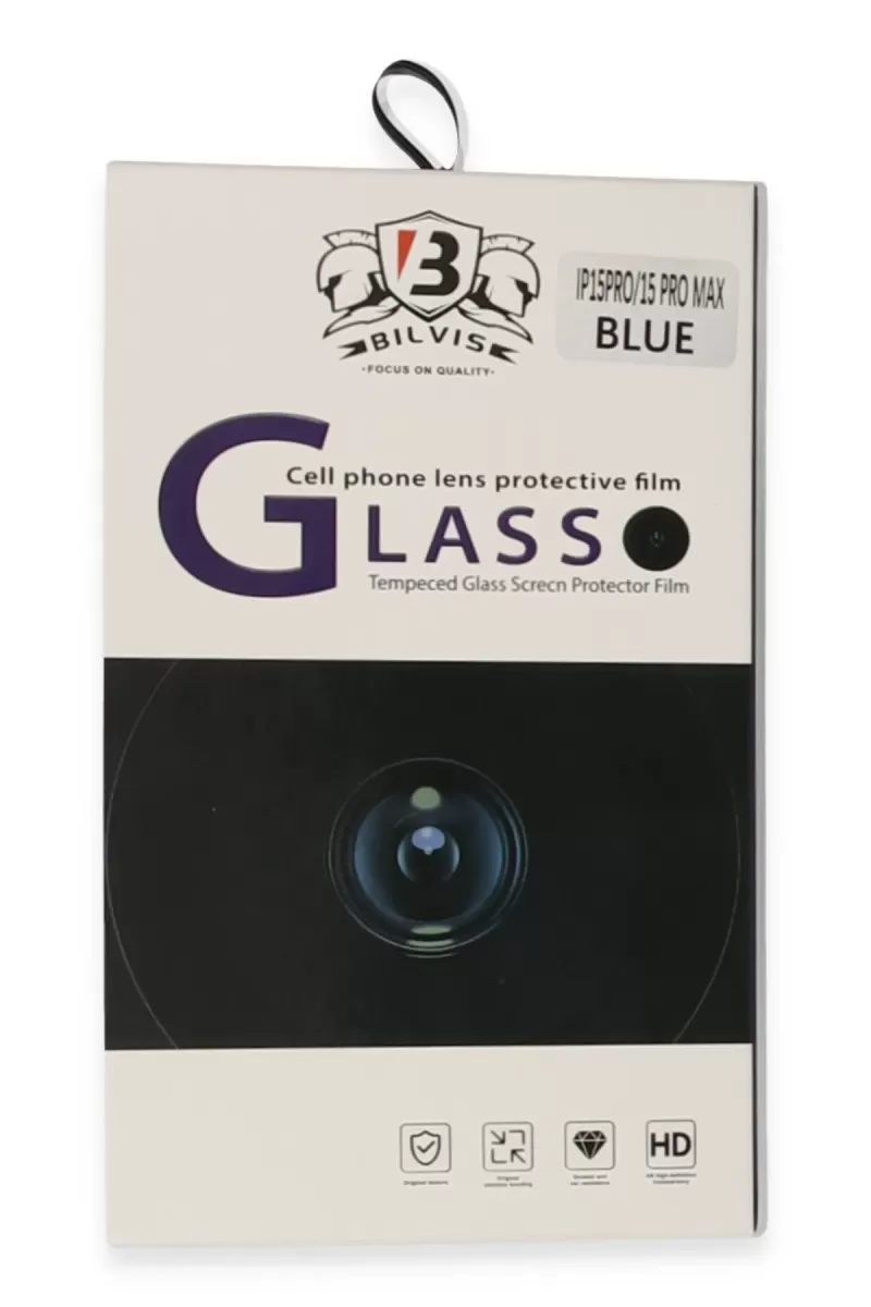 Newface Apple iPhone 15 Pro Max Bilvis Titan Kamera Lens - Lacivert