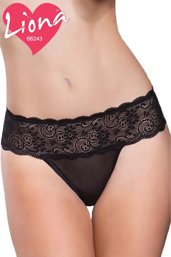 Kurdeleli Siyah Bayan Seksi Külot