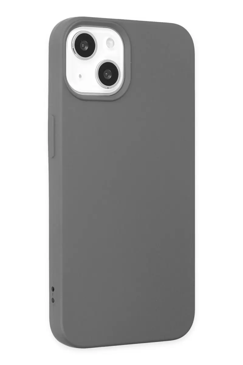 Newface Apple iPhone 14 Kılıf Nano içi Kadife Silikon - Gri