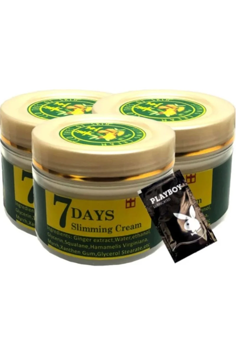 7 Days Ginger 3lü Adet Miracle Slimming Cream Kremi  100 ml + 1 Adet Jel Hediyeli