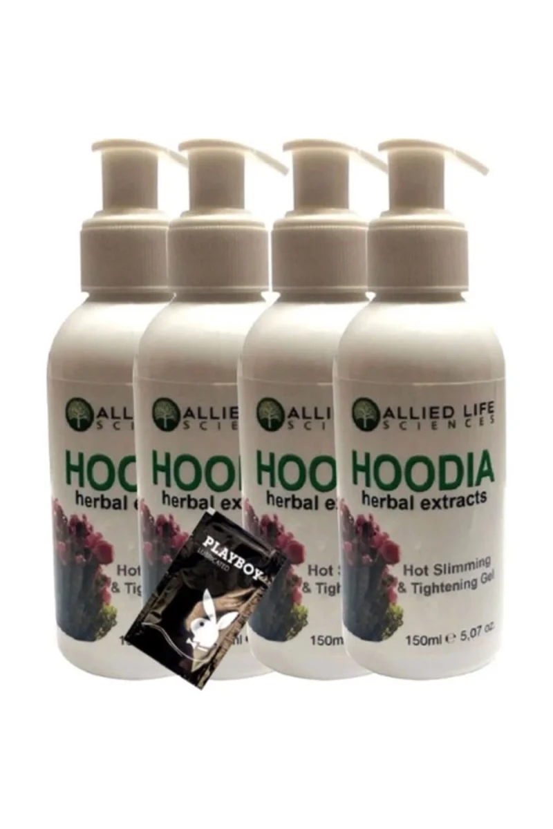 Allied Life Sciences Hoodia Herbal Extracts Hot Slimming & Tightening Gel 150 ml x 4 adet + Jel