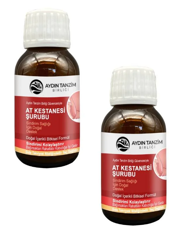 At Kestanesi Şurubu Rahat ve Hafif His İçin 50 ml x 2 ad.+Çörek Otu Yağı ile