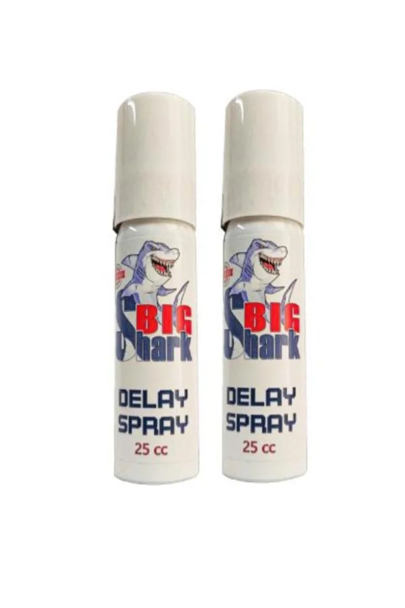 Big Shark Del.ay Erkeklere Zamanlayıcı Yeni Formülü Bakım Ve Masaj Sprayı 25 Cc X 2 Adet