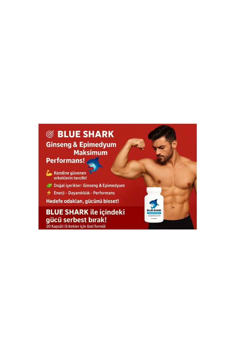 Blue Shark Ginseng&Epimedium Erkekler İçin Destekleyici 20'li x 2 adet + Kayganlaştırıcıyla