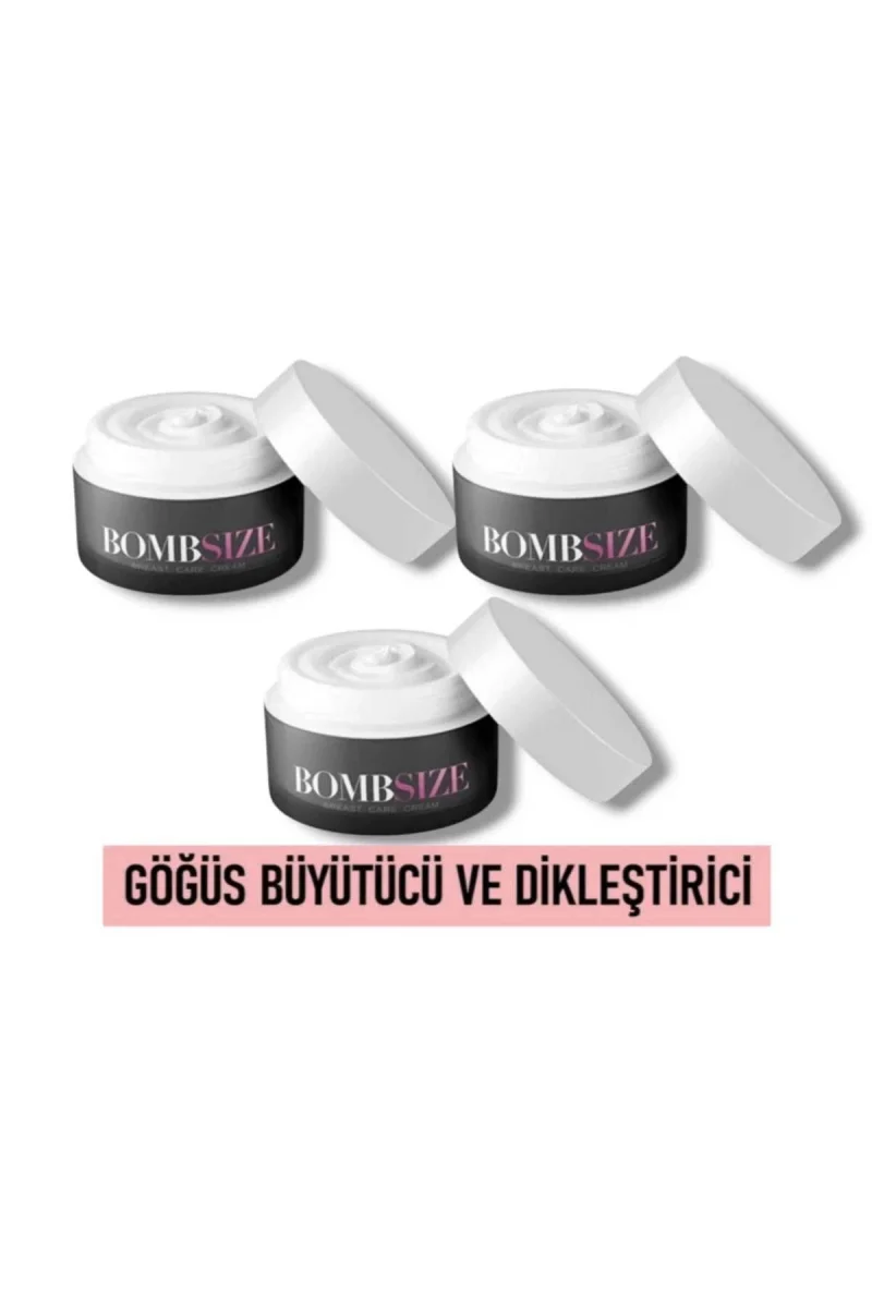 Bombsize Kadınlara Özel Göğüs Geliştirici Dolgunlaştırıcı Sıkılaştırıcı Bakım Kremi 50 ML X 3 Adet