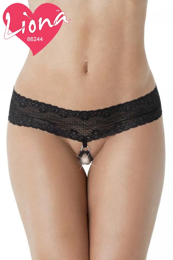 İpli Büyük Beden Dantel Külot