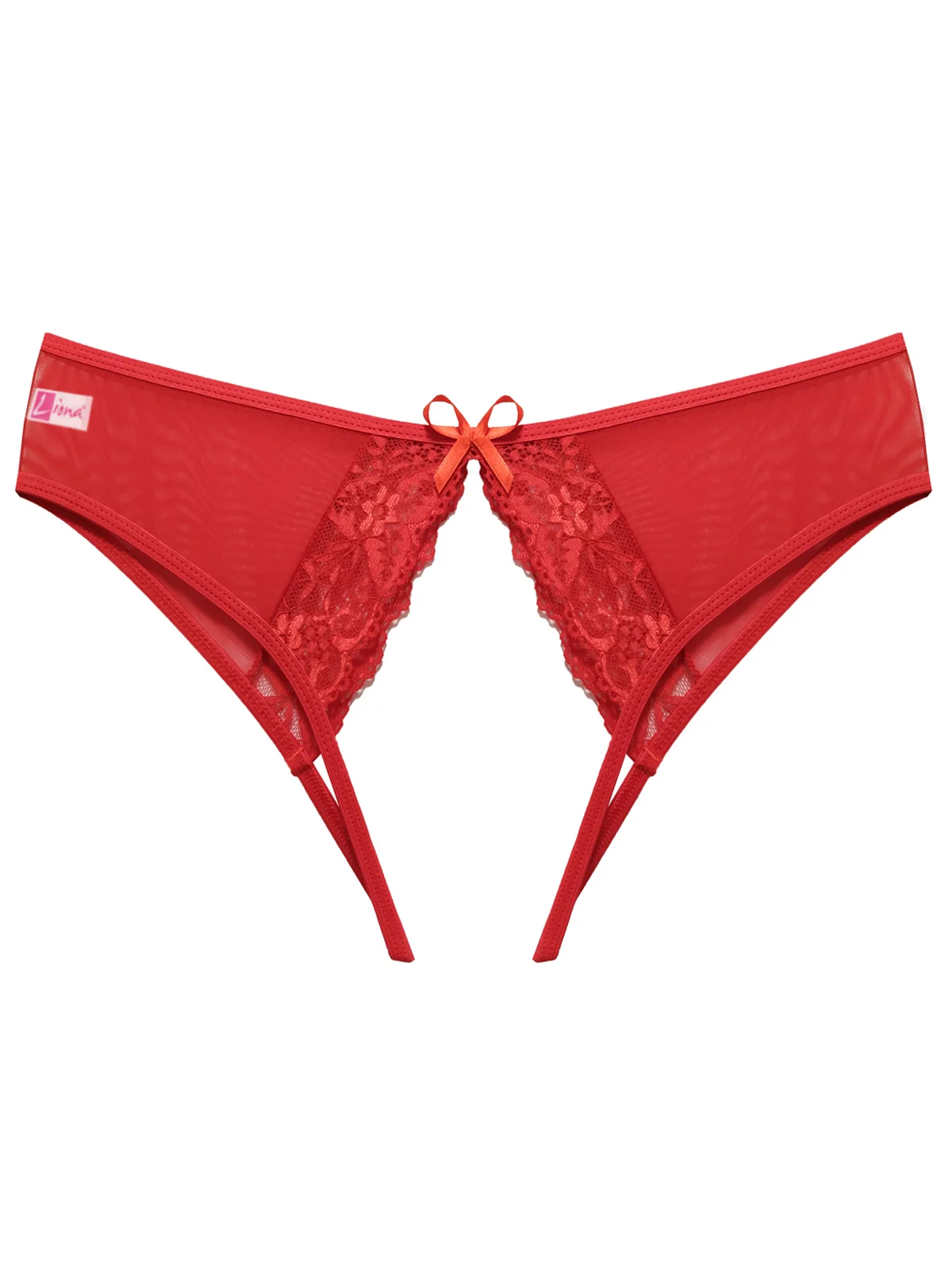 Dantelli Özel Bölgesi Açık Kadın Kırmızı Fantezi Külot