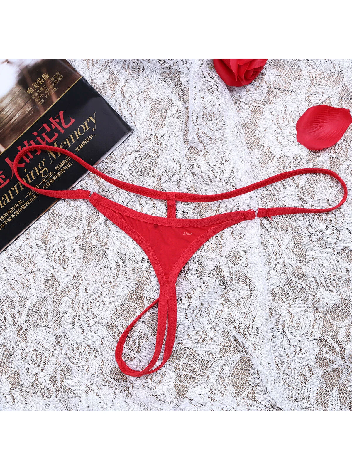 Halkalı Mini Kırmızı Kadın Fantezi G String