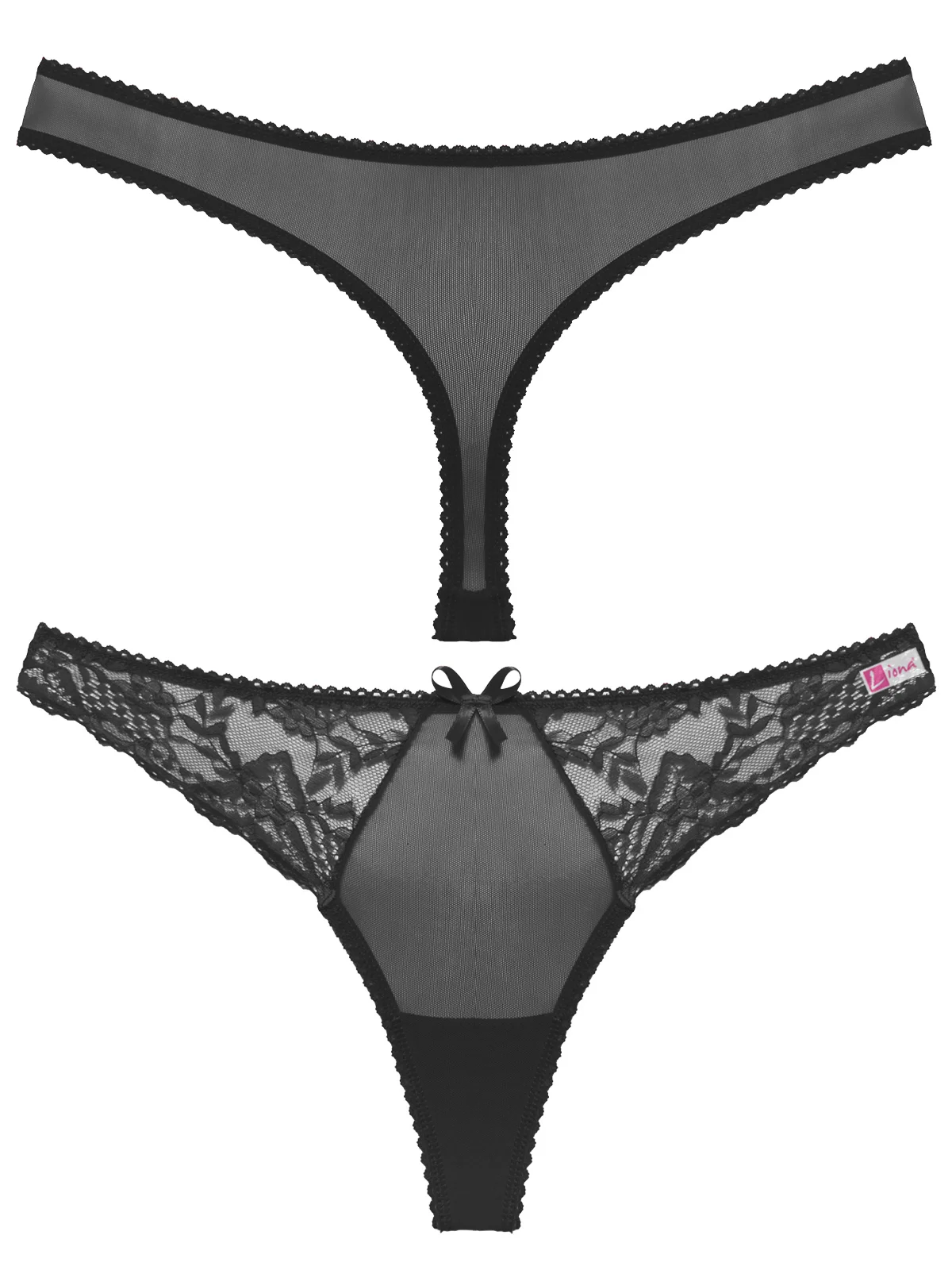 Siyah Dantelli Fantazi G String Külot