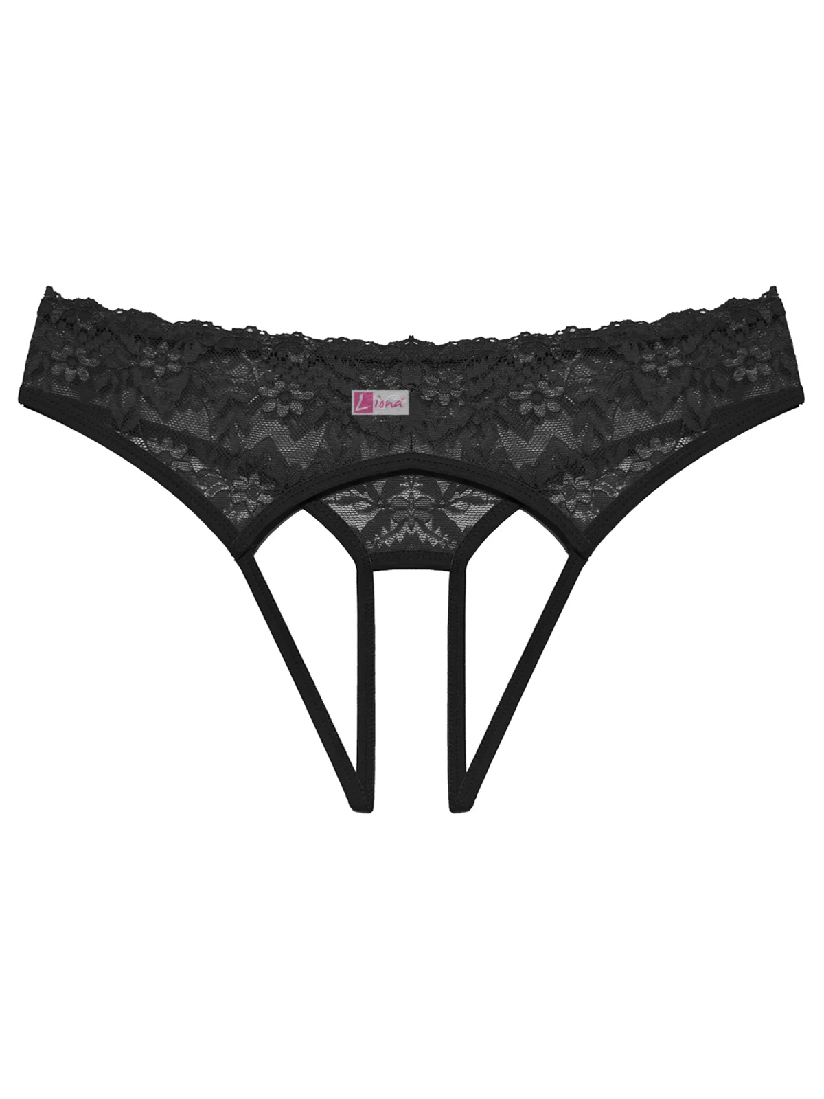 Büyük Beden Dantelli Kadın Siyah Fantazi Külot