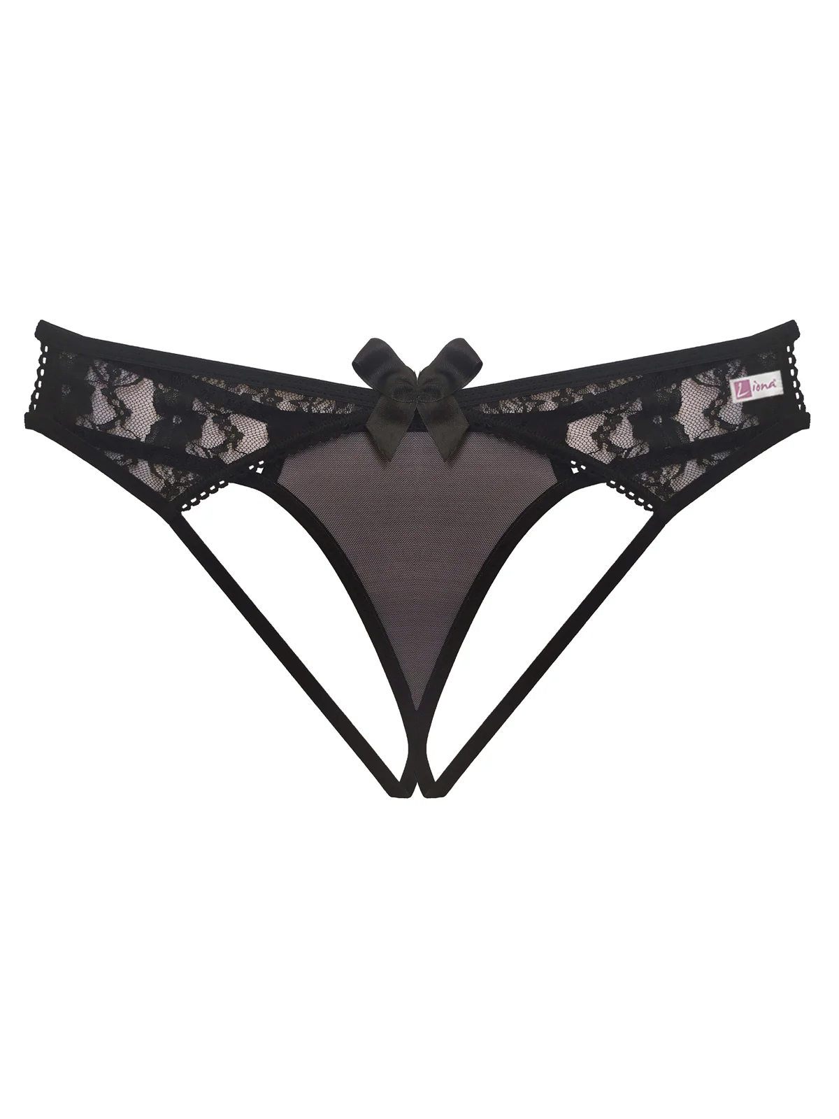 Arkası Açık Siyah Büyük Beden Fantazi String