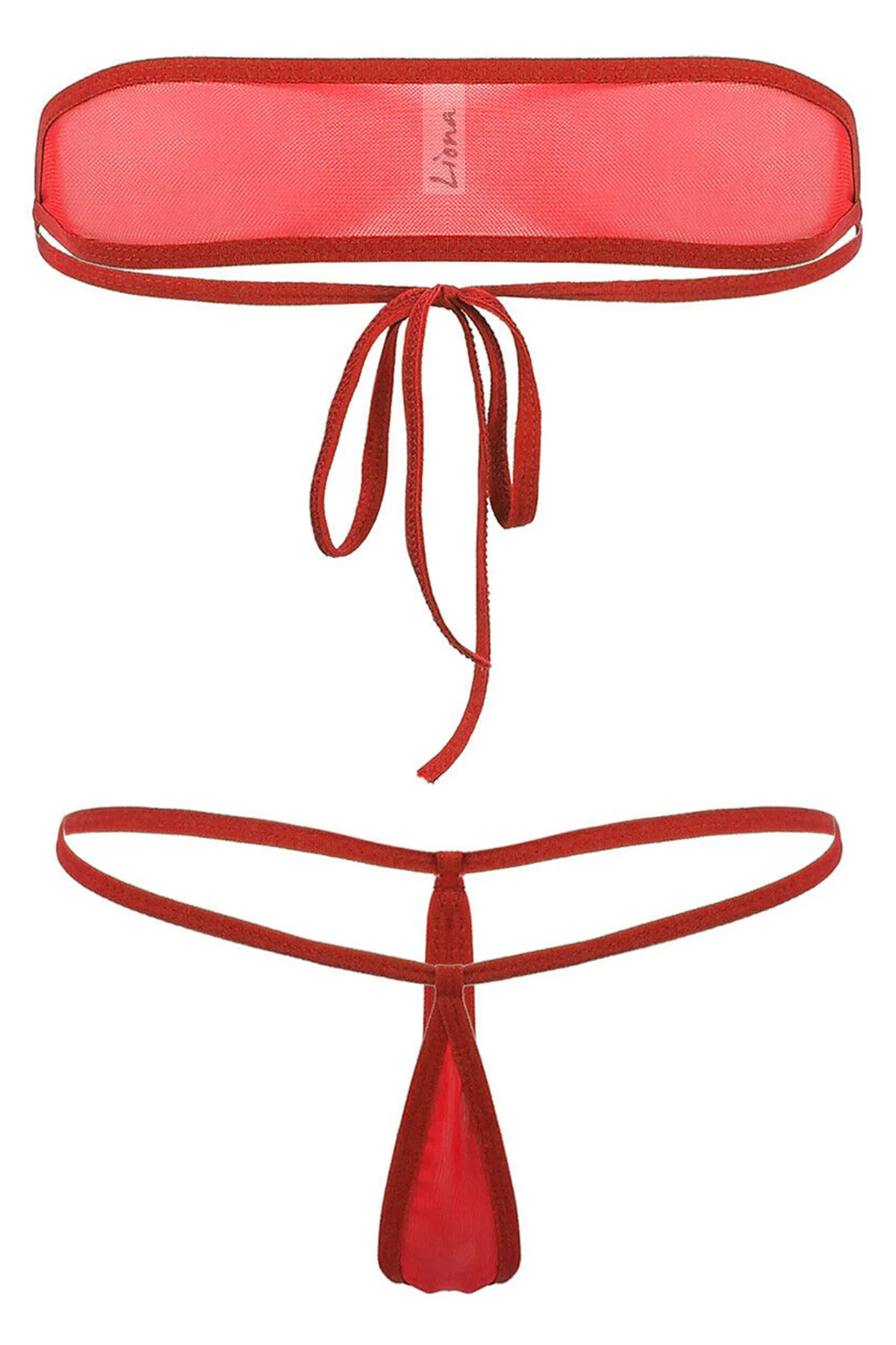 Büyük Beden Kırmızı Sütyenli Fantazi İç Çamaşırı Takımı