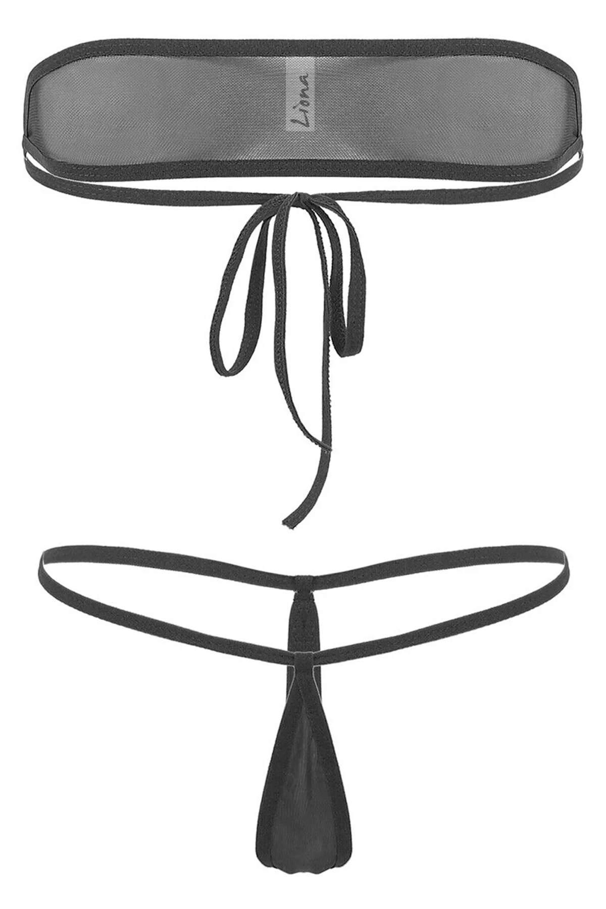 Büyük Beden Siyah Sütyenli Fantezi İç Çamaşırı Takımı