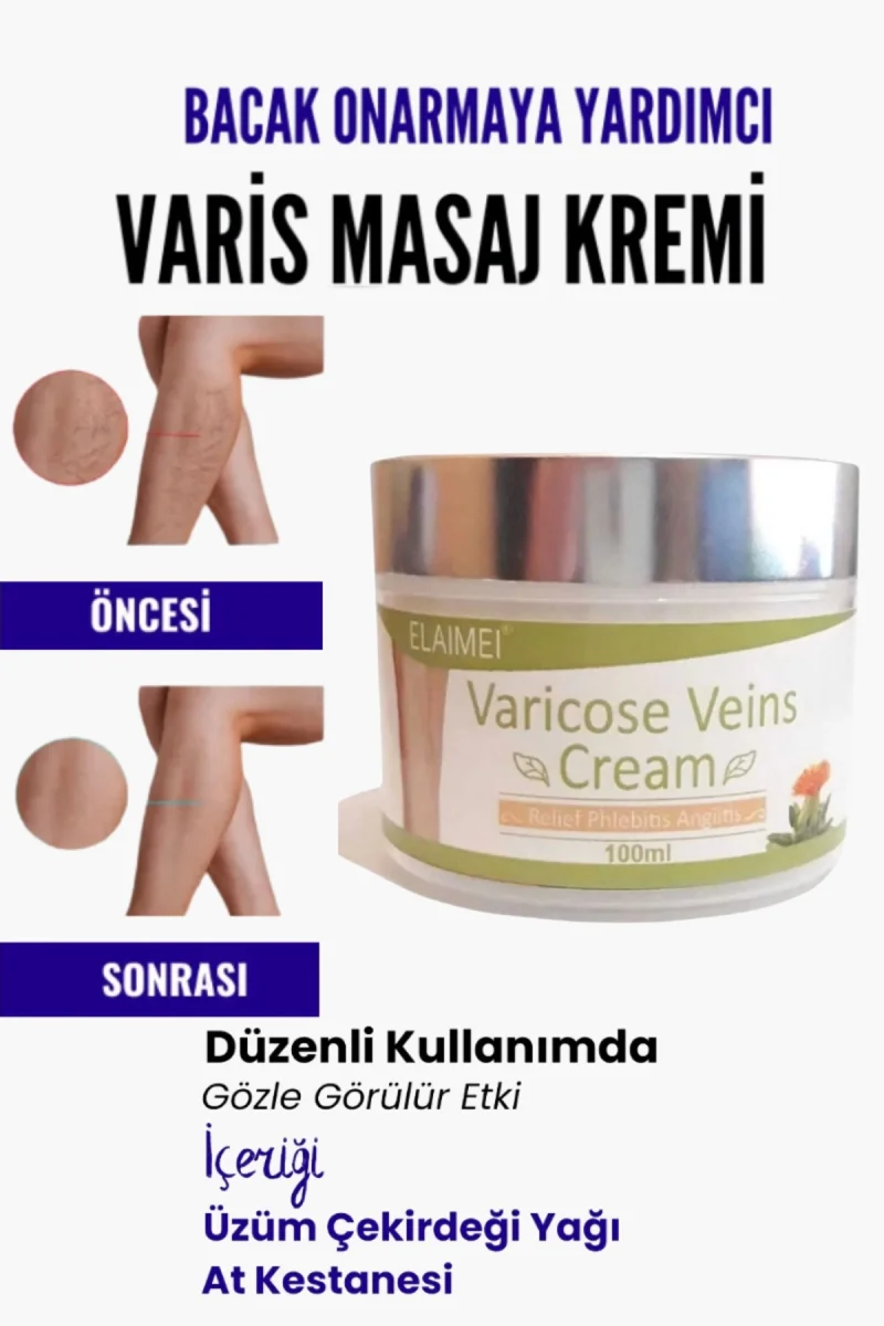Var.is Bölgesi Için Bacak Onarmaya Yardımcı Besleyici Varyforte Masaj Kremi 100ml