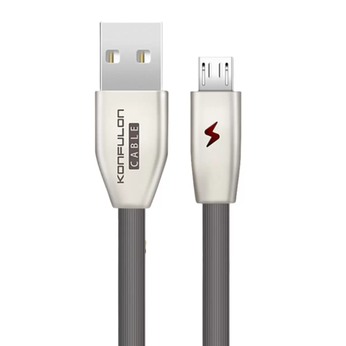 Konfulon S53 Led Işıklı Micro USB Kablo 1M 3A - Siyah