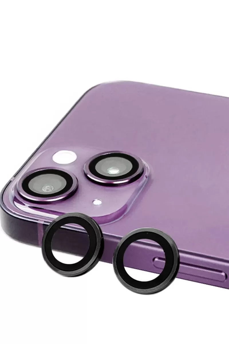 Newface Apple iPhone 15 Raze Metal Kamera Lens - Siyah