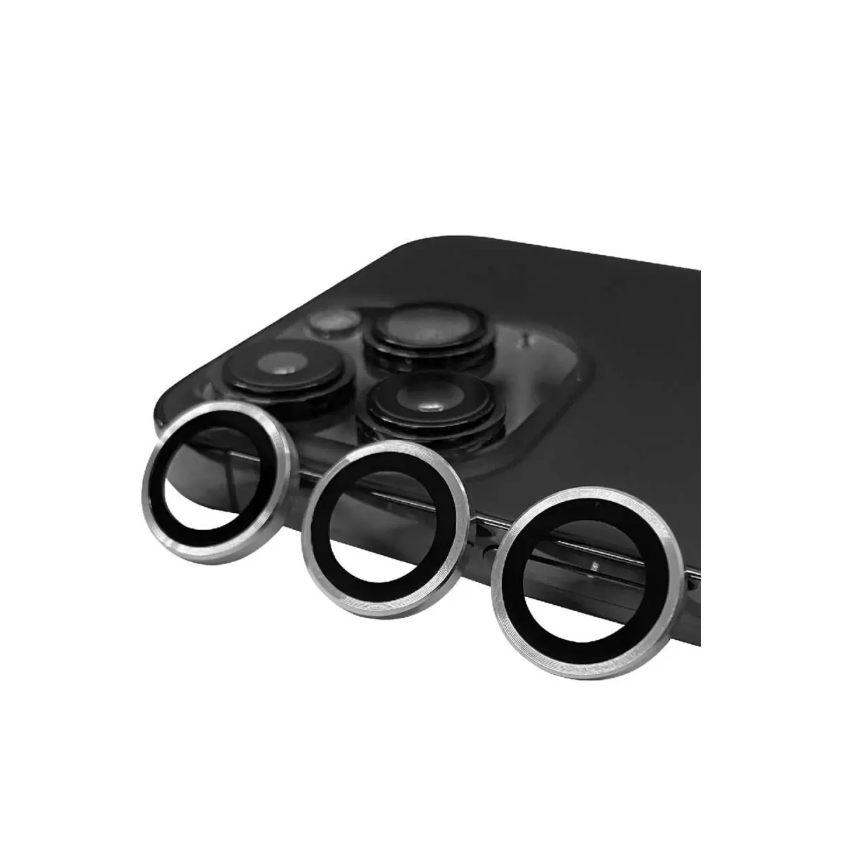 Newface Apple iPhone 13 Pro Max Raze Metal Kamera Lens - Gümüş