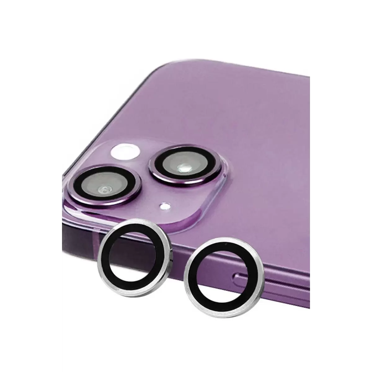 Newface Apple iPhone 13 Mini Raze Metal Kamera Lens - Gümüş