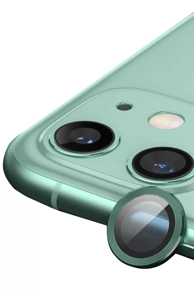 Newface Apple iPhone 11 Raze Metal Kamera Lens - Yeşil