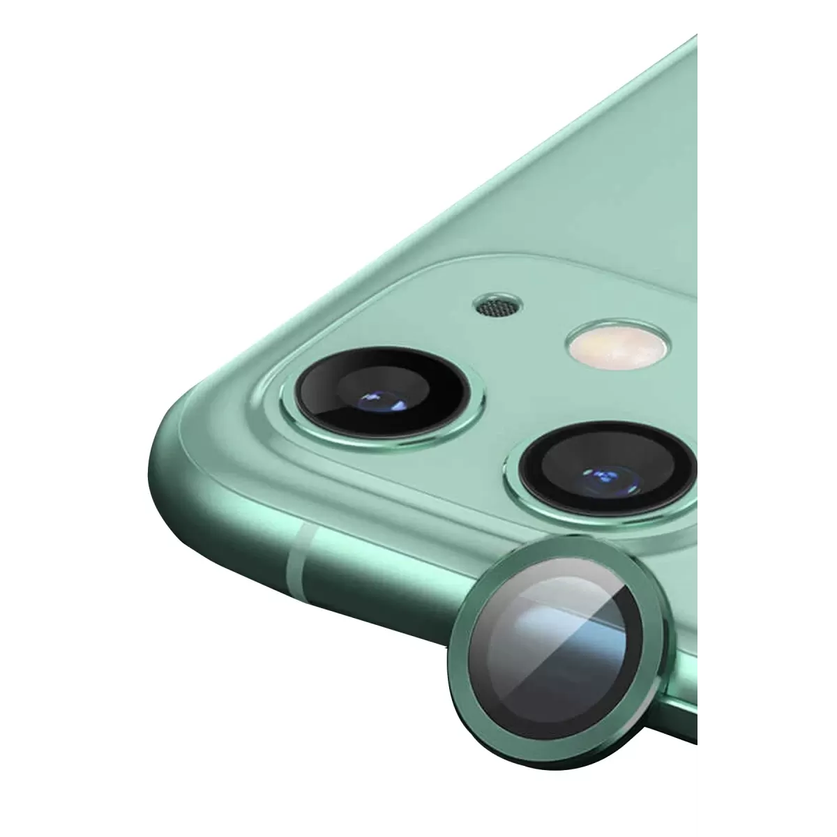 Newface Apple iPhone 11 Raze Metal Kamera Lens - Yeşil