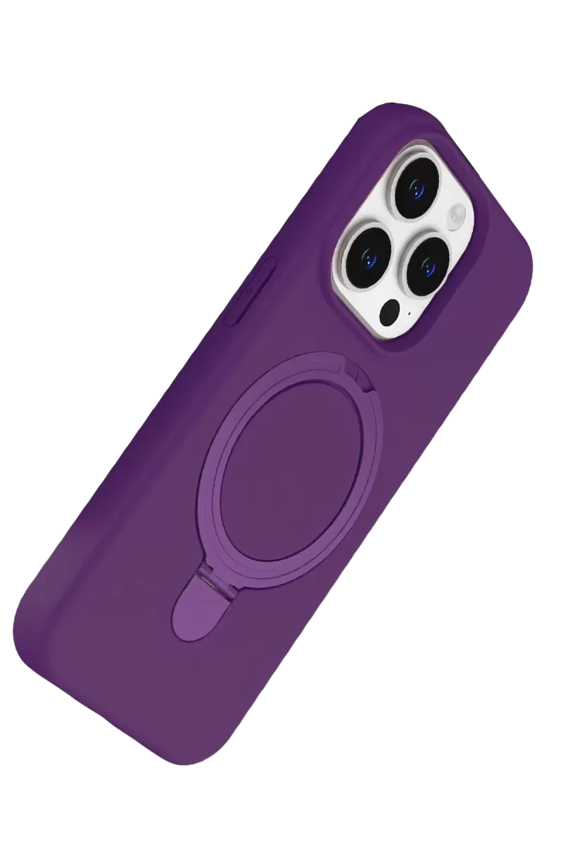 Newface Apple iPhone 14 Pro Max Regal Magsafe Standlı Kapak - Derin Mor