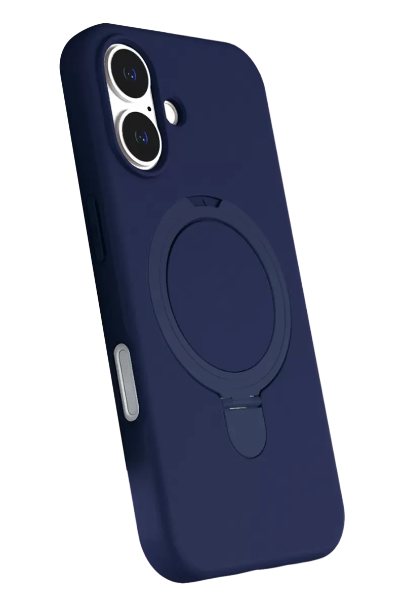 Newface Apple iPhone 16 Plus Regal Magsafe Standlı Kapak - Lacivert
