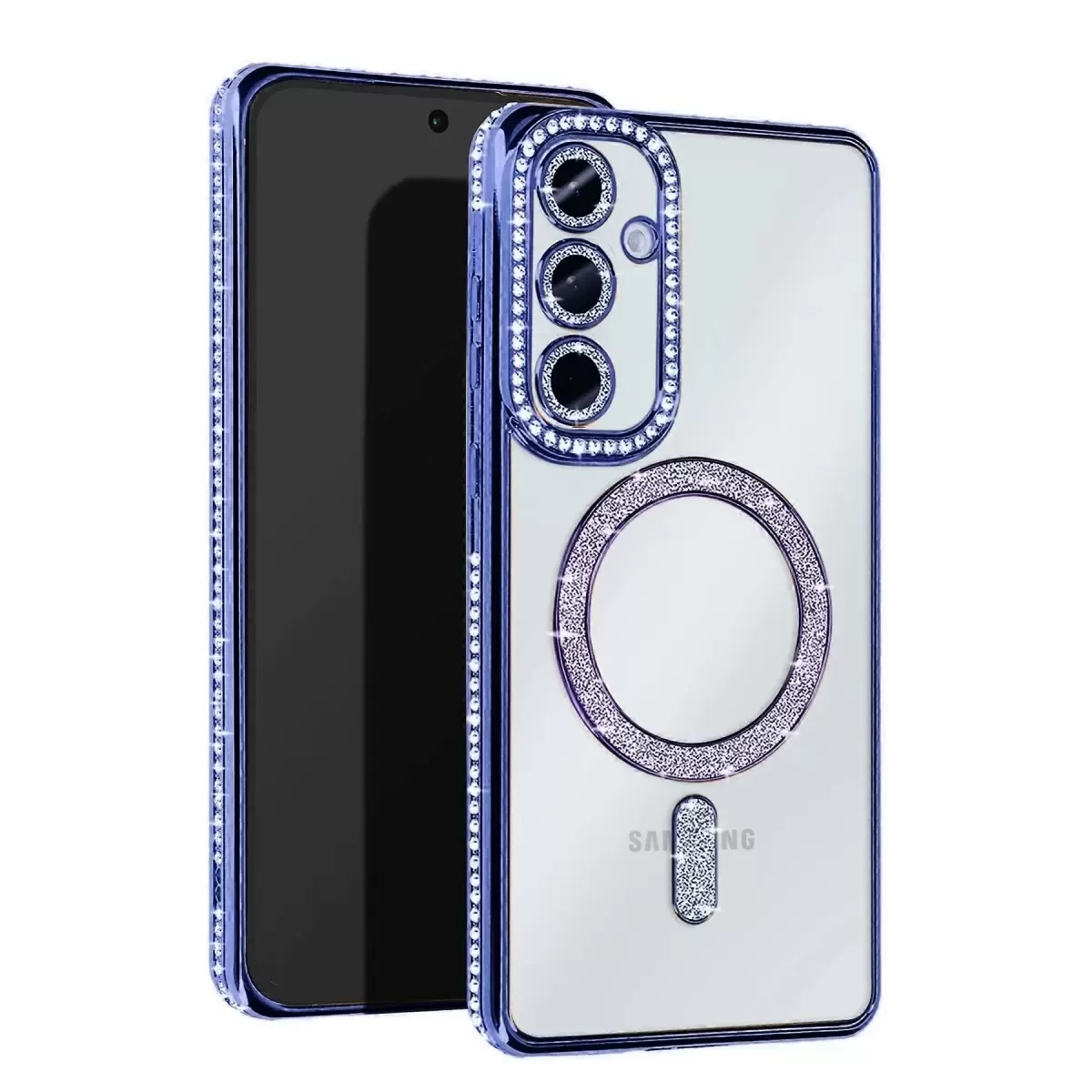 Newface Samsung Galaxy A36 Joke Simli Magneticsafe Kılıf - Mavi