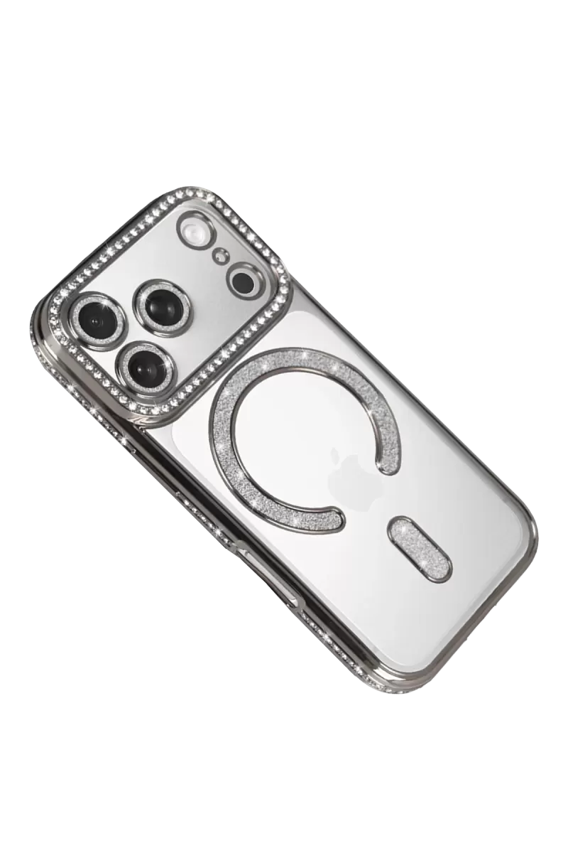 Newface Apple iPhone 17 Pro Max Joke Simli Magneticsafe Kılıf - Gümüş