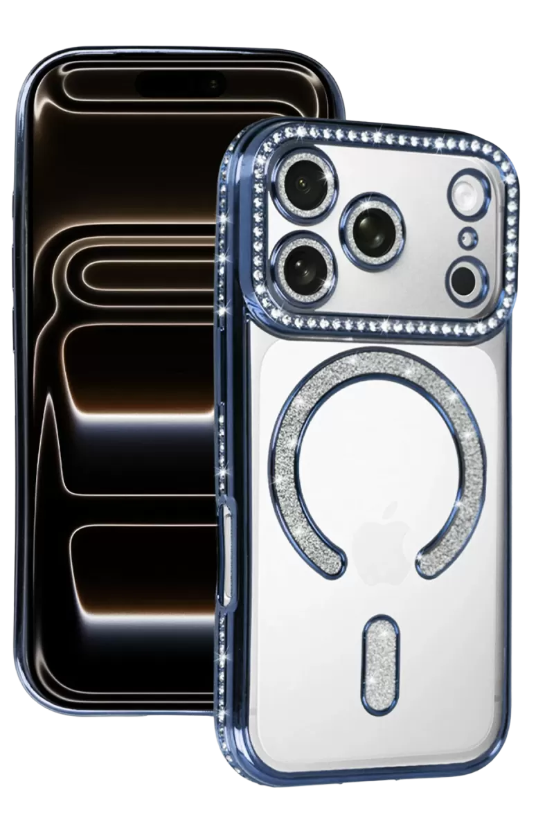 Newface Apple iPhone 17 Pro Max Joke Simli Magneticsafe Kılıf - Mavi
