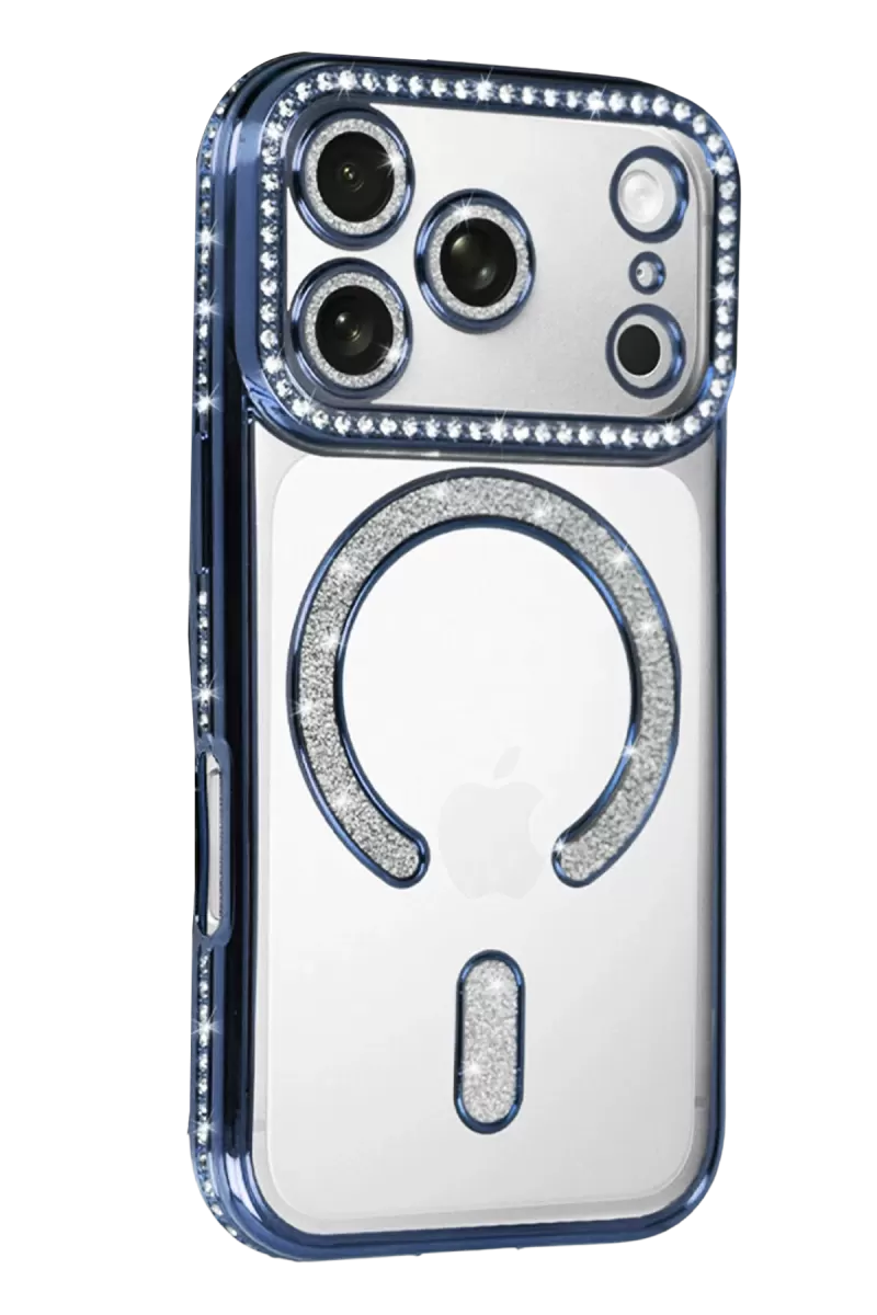 Newface Apple iPhone 17 Pro Max Joke Simli Magneticsafe Kılıf - Mavi
