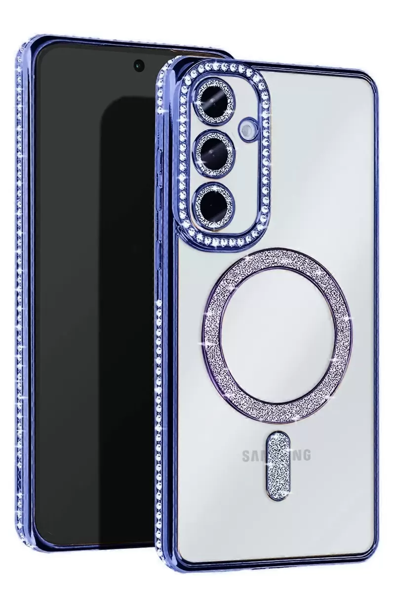 Newface Samsung Galaxy S25 FE Joke Simli Magneticsafe Kılıf - Mavi