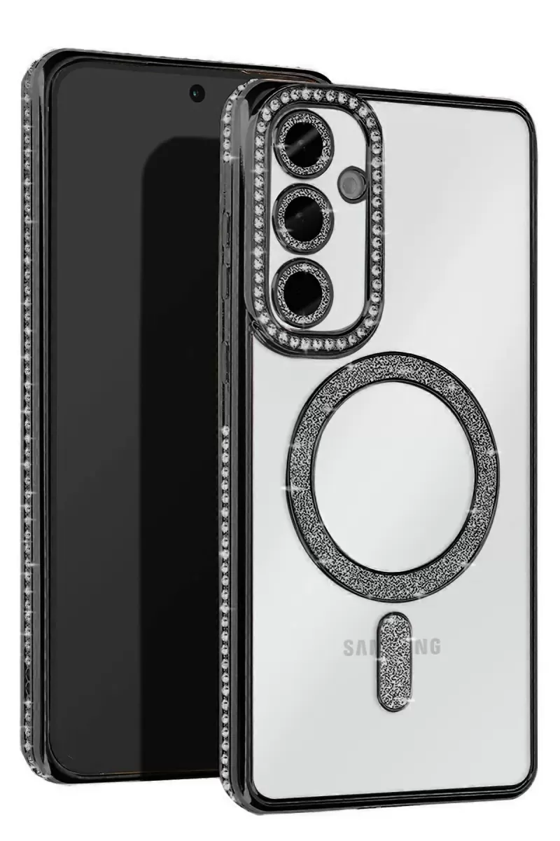 Newface Samsung Galaxy S25 FE Joke Simli Magneticsafe Kılıf - Siyah