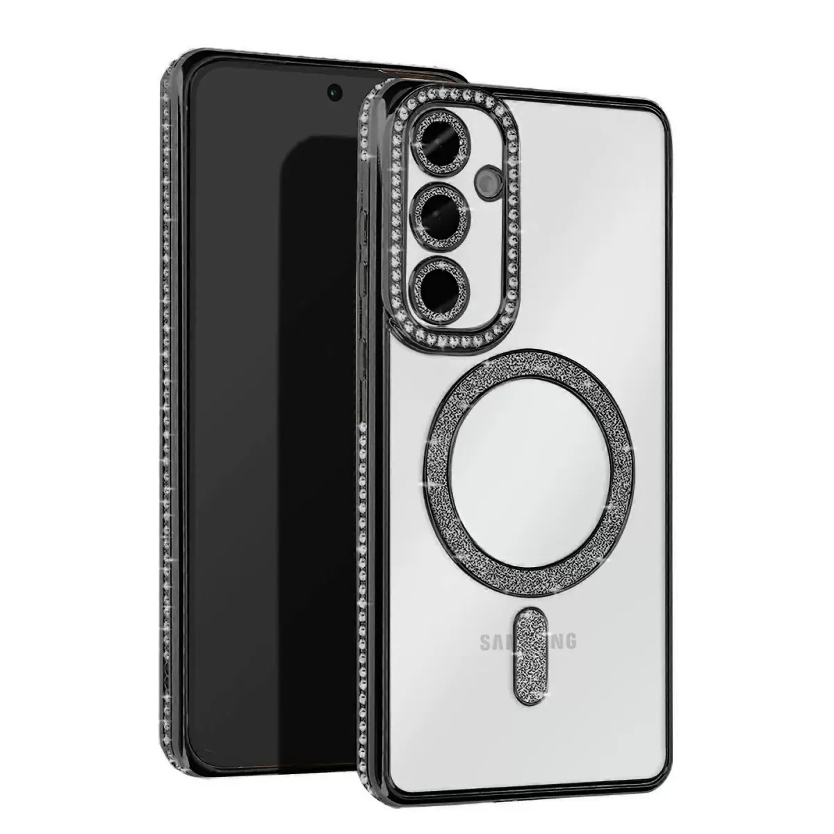 Newface Samsung Galaxy S25 FE Joke Simli Magneticsafe Kılıf - Siyah
