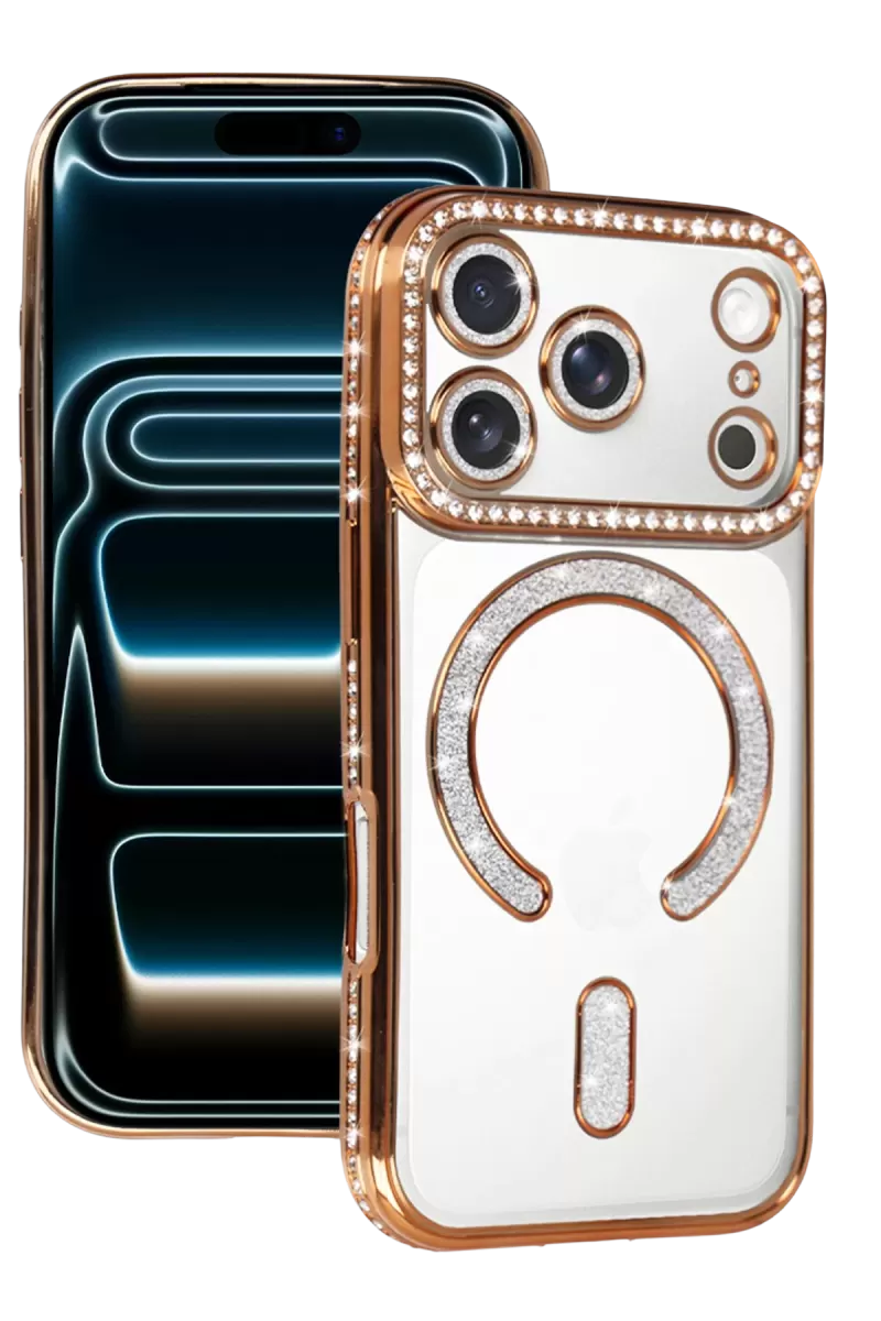 Newface Apple iPhone 17 Pro Max Joke Simli Magneticsafe Kılıf - Turuncu
