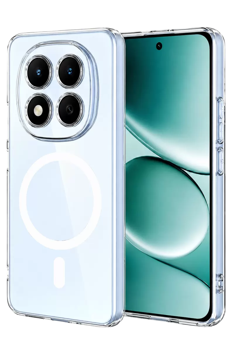 Newface Xiaomi Redmi Note 15 4G Combo Sert Şeffaf Magsafe Kapak - Şeffaf