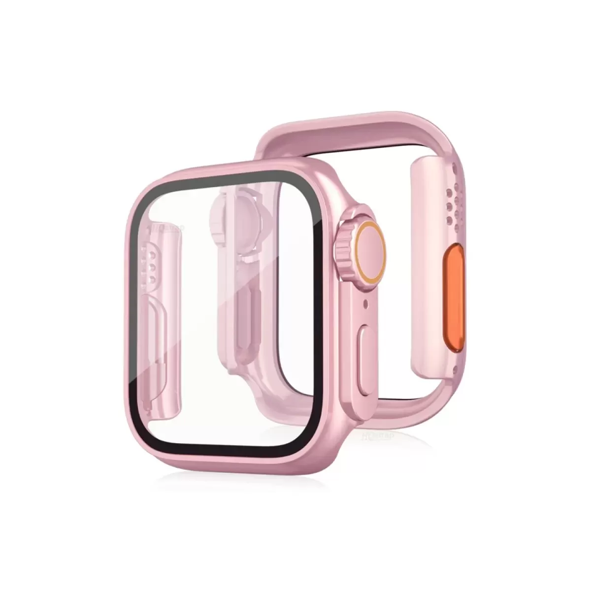 Newface Apple Watch 44mm Watch 49mm Kasa Dönüştürücü ve Ekran Koruyucu - Rose Gold