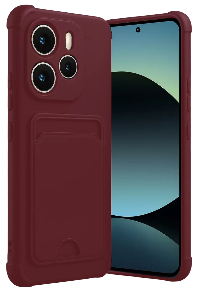 Newface Xiaomi Redmi Note 14 4G Kelvin Kartvizitli Silikon - Bordo