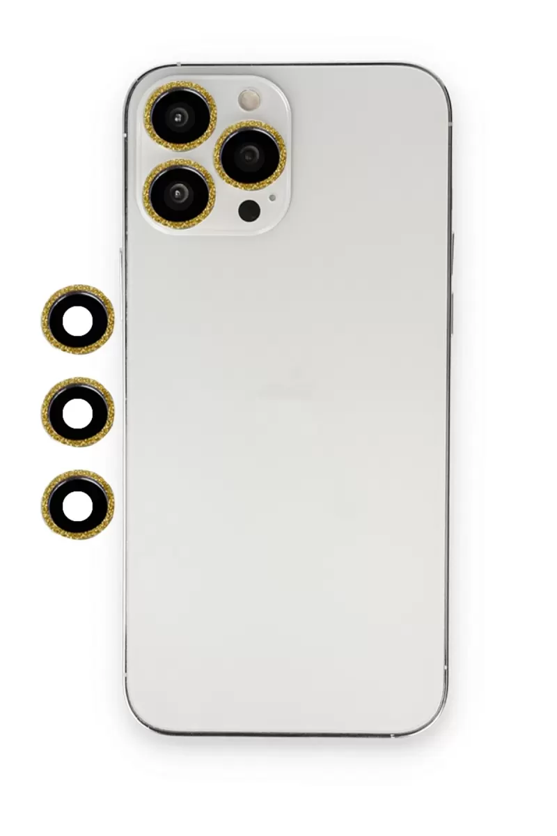 Newface Apple iPhone 13 Pro Max Shine Kamera Lens - Gold