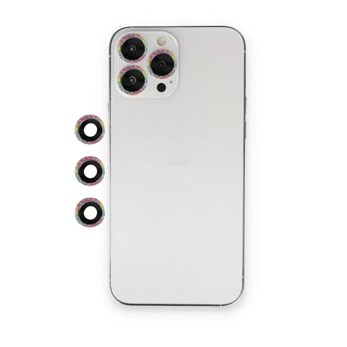 Newface Apple iPhone 13 Pro Max Shine Kamera Lens - Rainbow
