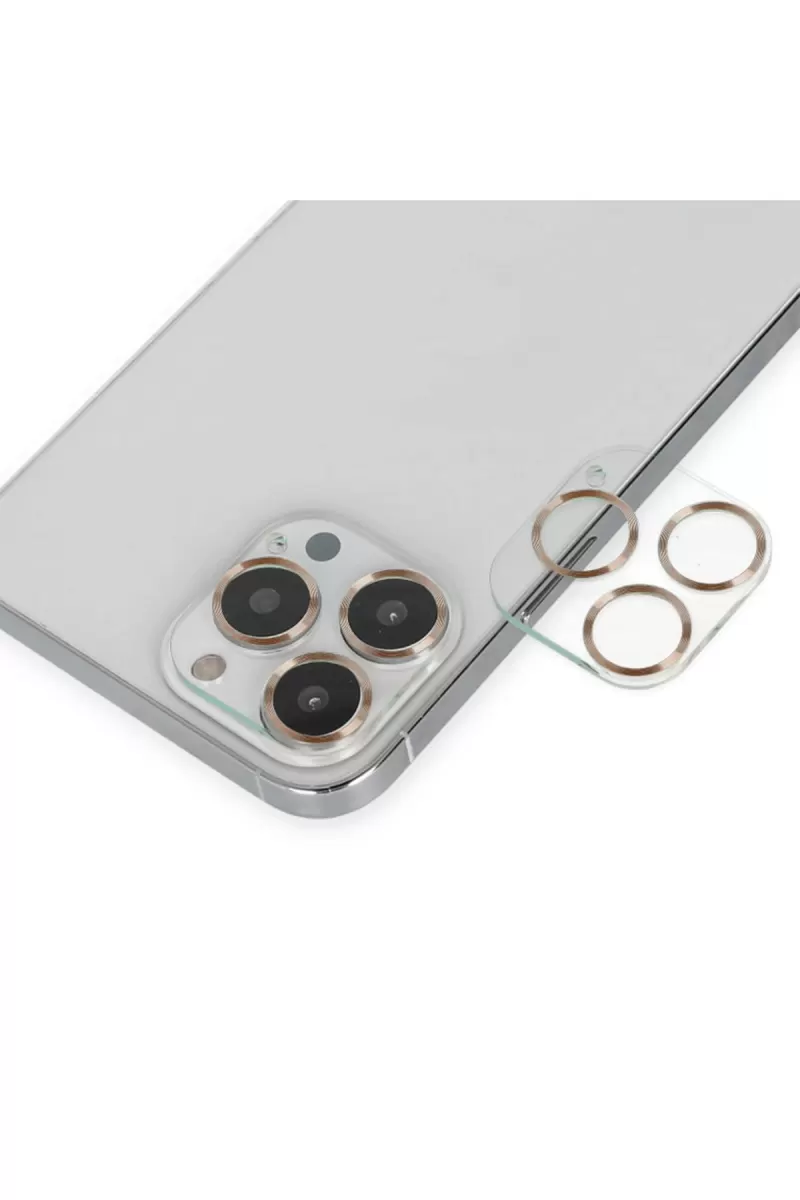Newface Apple iPhone 14 Pro Max Band Metal Kamera Lens - Gold