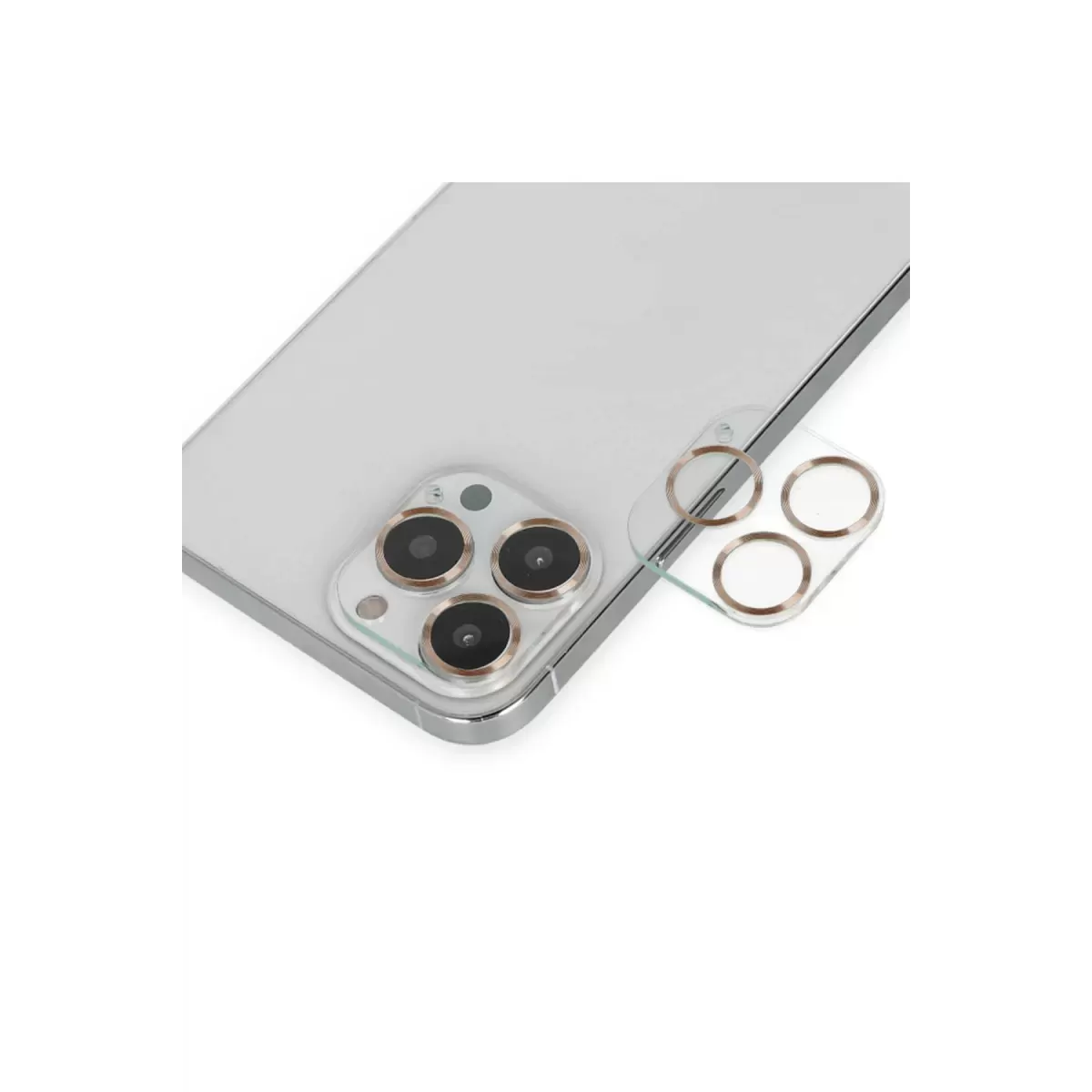 Newface Apple iPhone 14 Pro Max Band Metal Kamera Lens - Gold