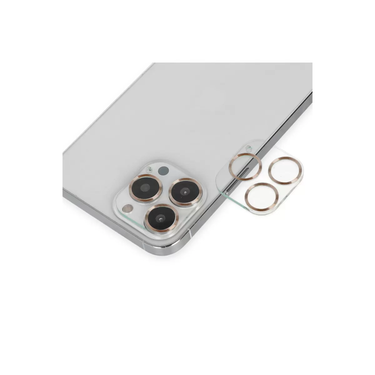Newface Apple iPhone 14 Pro Max Band Metal Kamera Lens - Gold