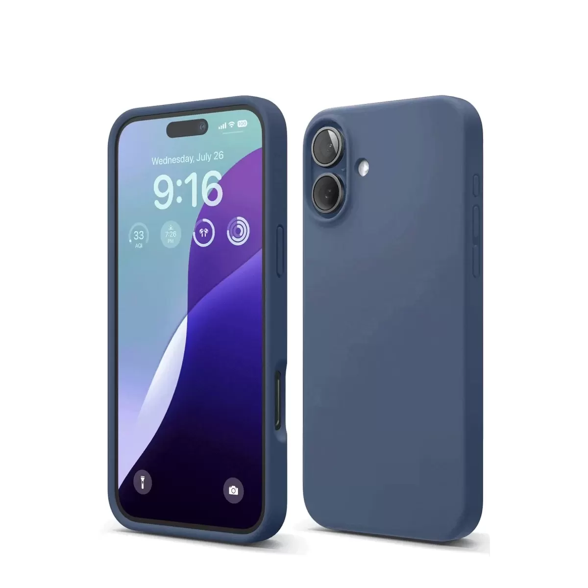 Newface Apple iPhone 16 Kılıf Nano içi Kadife Silikon - Lacivert