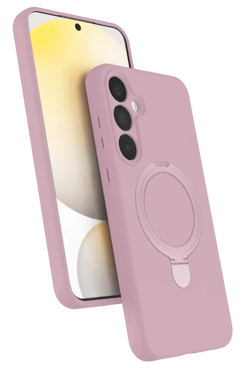 Newface Samsung Galaxy A15 4G Regal Magsafe Standlı Kapak - Açık Pembe