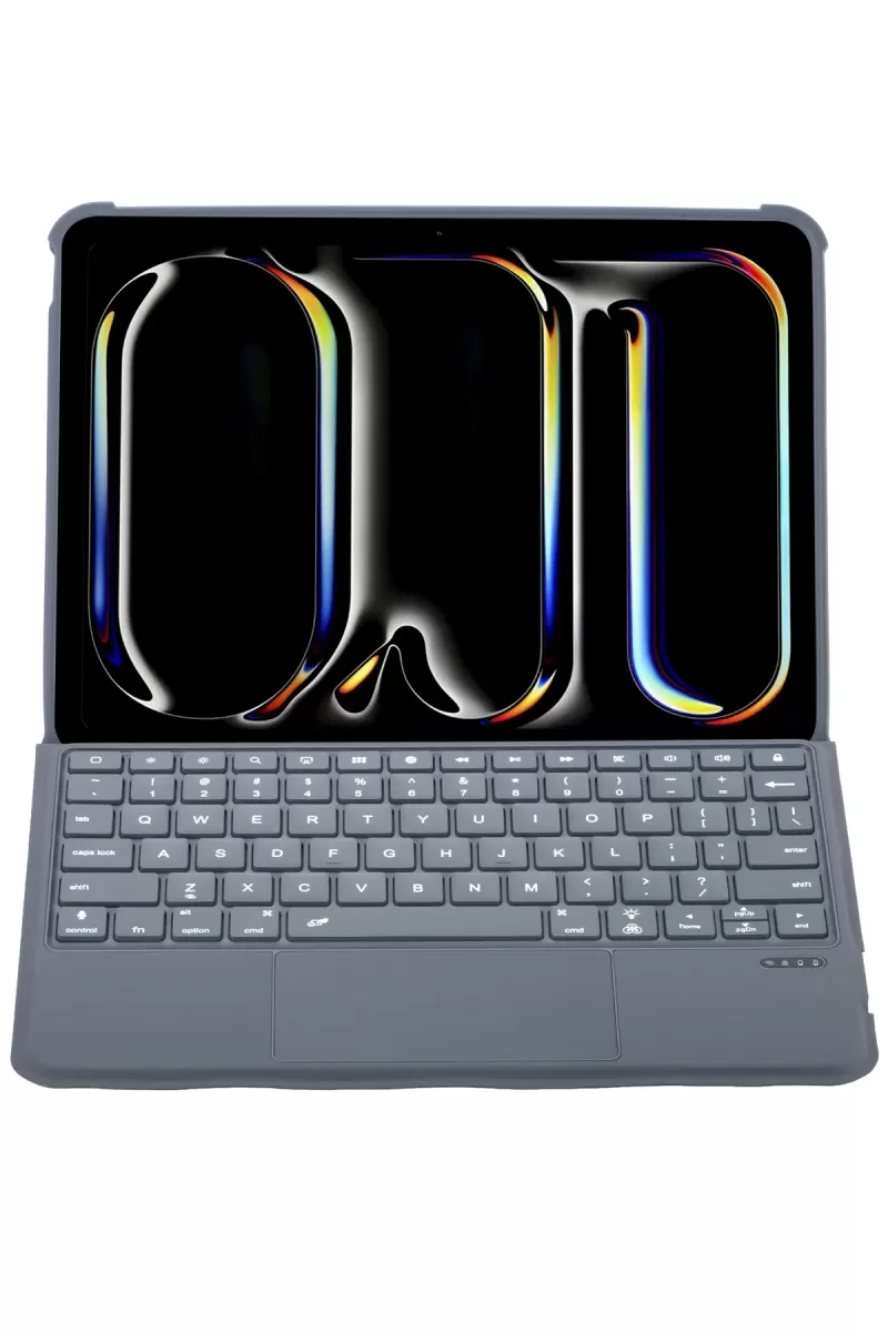 Newface Apple T5507D iPad Pro 11 (2022) Kılıf Palermo Ledli Klavyeli Standlı Tablet Kılıfı - Siyah