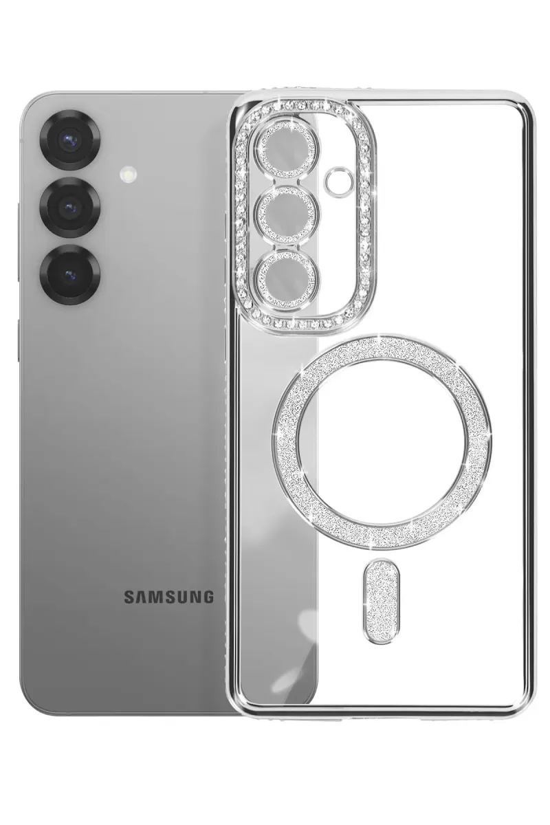Newface Samsung Galaxy S26 Joke Simli Magneticsafe Kılıf - Gümüş