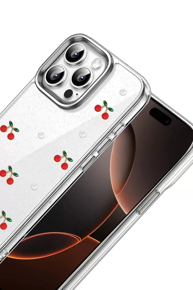 Newface Apple iPhone 16 Pro Fiyonk Desenli Kapak - Desen 9