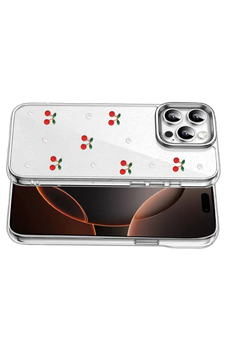 Newface Apple iPhone 16 Pro Fiyonk Desenli Kapak - Desen 9